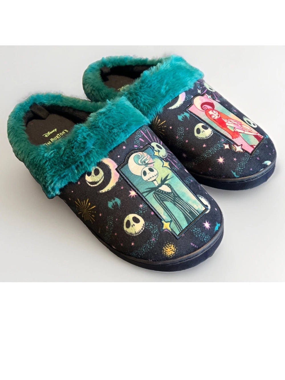 Tim Burton’s The Nightmare Before Christmas Slippers JACK &SALLY Large-M10/W12